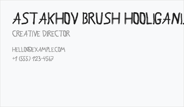 Astakhov Brush Hooliganism Business Card