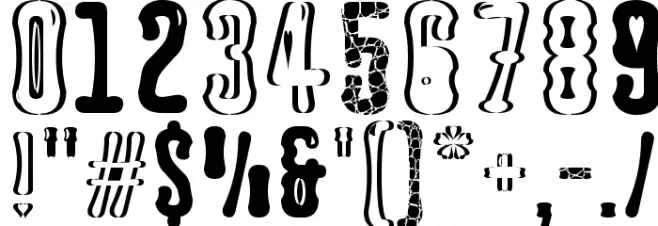 Astakhov Dished ChAoS! Font OTHER CHARS