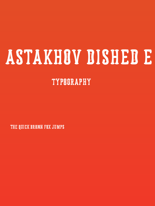 Astakhov Dished E Serif Poster