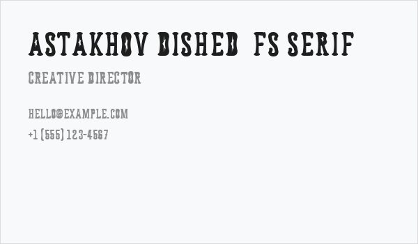 Astakhov Dished  FS Serif Business Card
