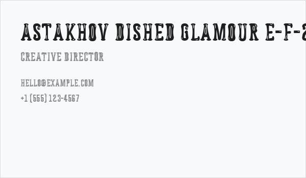 Astakhov Dished Glamour E-F-2 S Business Card