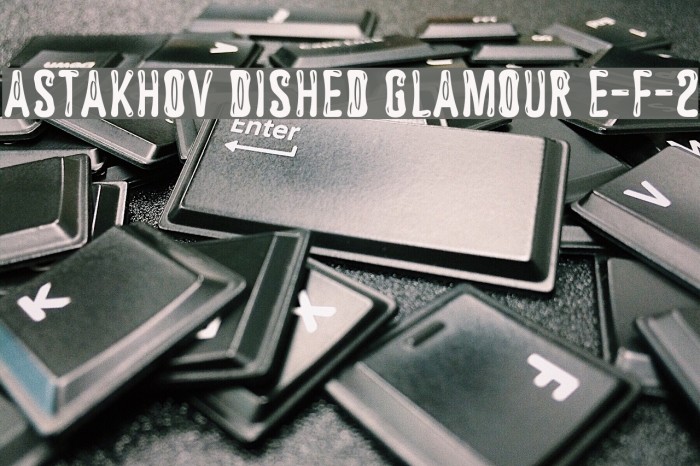 Astakhov Dished Glamour E-F-2 Font examples