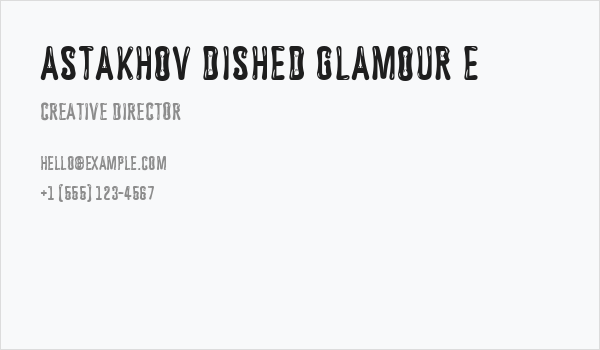 Astakhov Dished Glamour E Business Card
