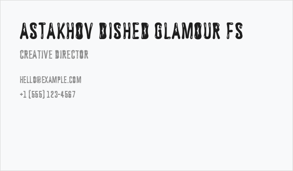 Astakhov Dished Glamour FS Business Card