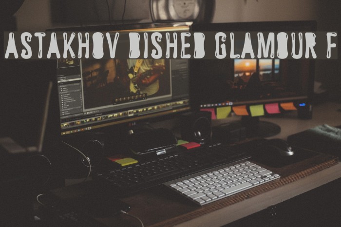 Astakhov Dished Glamour F Font examples
