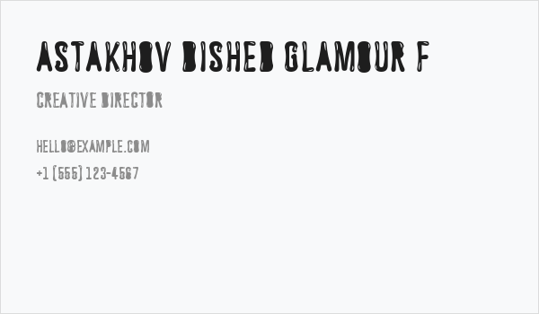 Astakhov Dished Glamour F Business Card
