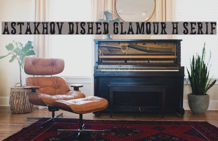 Astakhov Dished Glamour H Serif Font examples