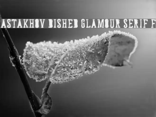 Astakhov Dished Glamour Serif F Font examples