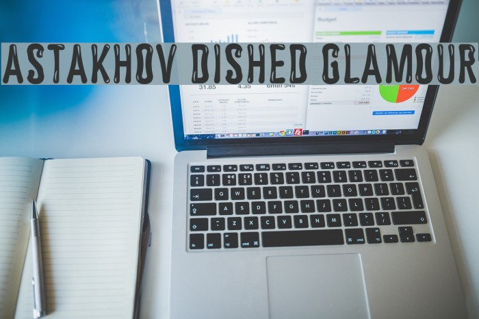 Astakhov Dished Glamour Font examples