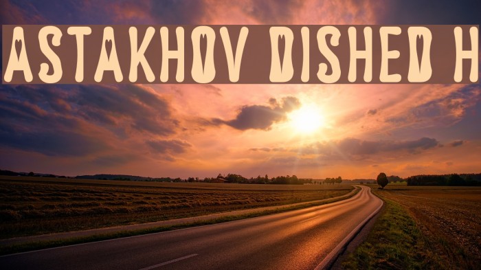 Astakhov Dished H Font examples