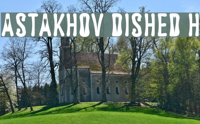 Astakhov Dished H Font examples