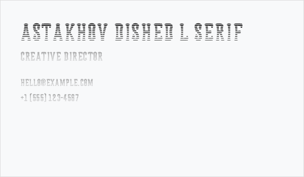 Astakhov Dished L Serif Business Card