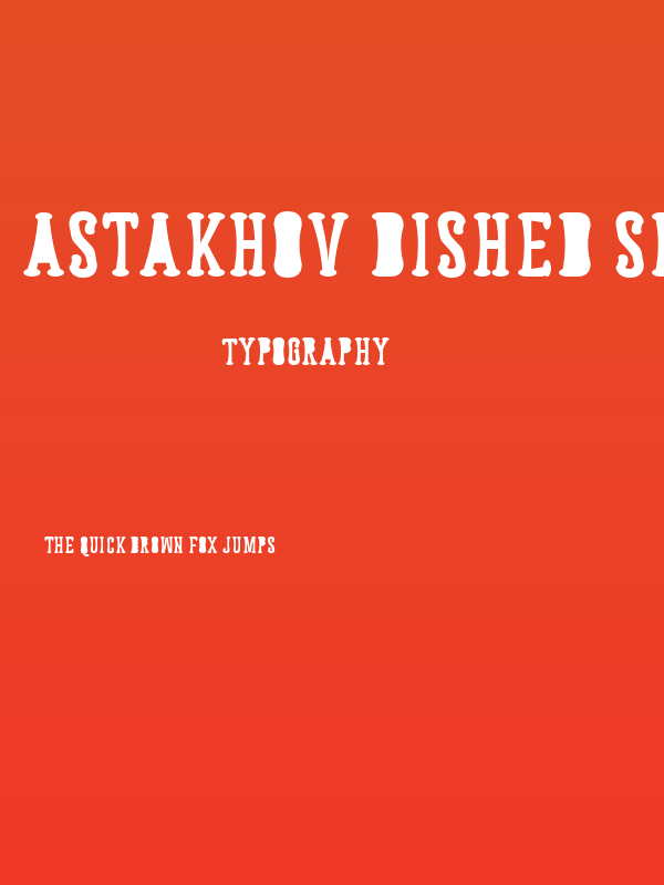 Astakhov Dished Serif F Poster