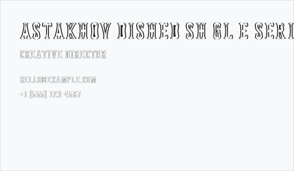 Astakhov Dished Sh Gl E Serif Business Card