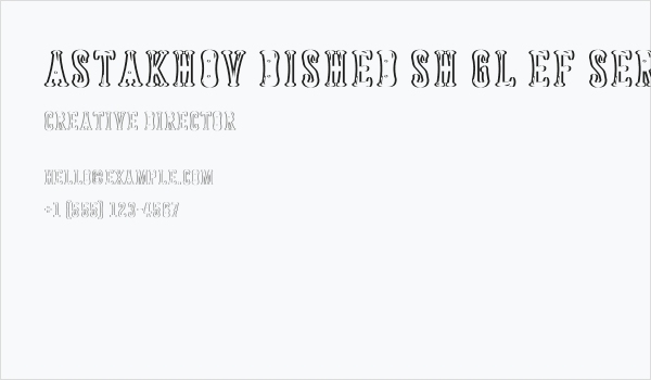 Astakhov Dished Sh Gl EF Serif Business Card
