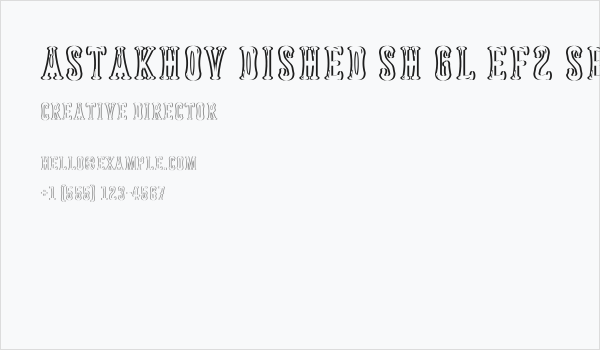 Astakhov Dished Sh Gl EF2 Serif Business Card