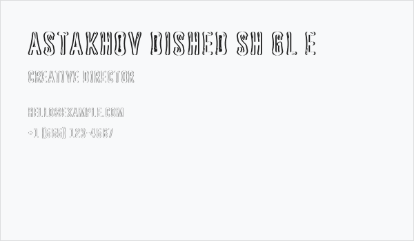 Astakhov Dished Sh Gl E Business Card