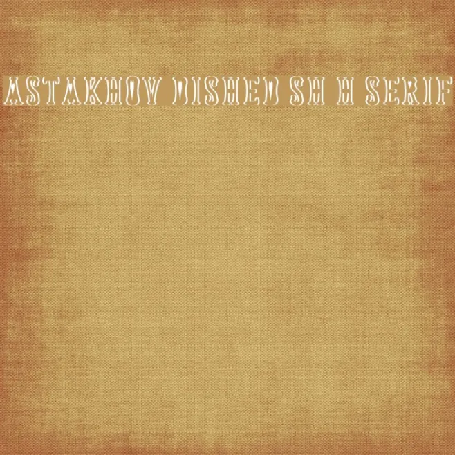 Astakhov Dished Sh H Serif Example 3