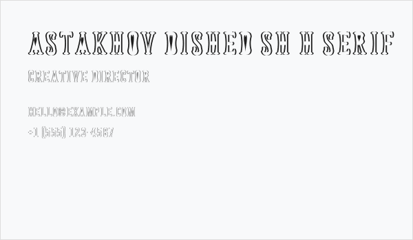 Astakhov Dished Sh H Serif Business Card