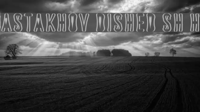 Astakhov Dished Sh H Font examples