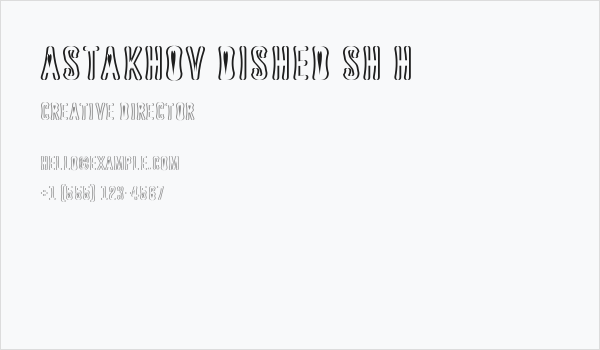 Astakhov Dished Sh H Business Card