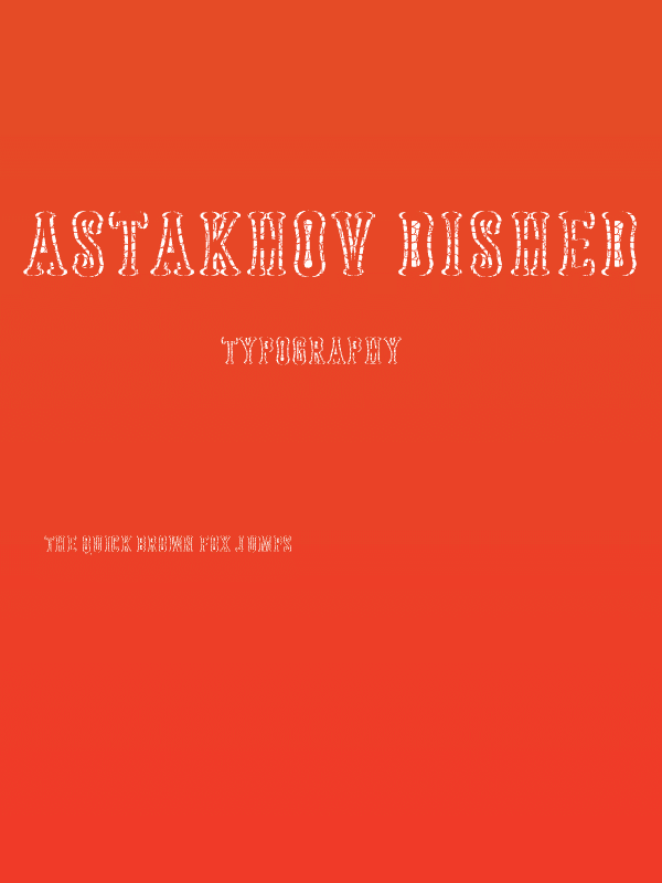 Astakhov Dished Sh Skin Serif Poster