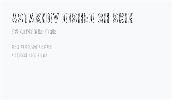 Astakhov Dished Sh Skin Business Card