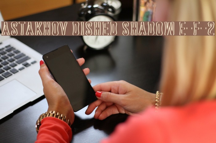 Astakhov Dished Shadow E-F-2 Font examples