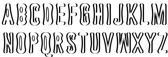 Astakhov Dished Shadow E-F-2 Font LOWERCASE