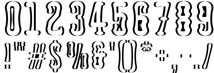Astakhov Dished Shadow E Serif Font OTHER CHARS