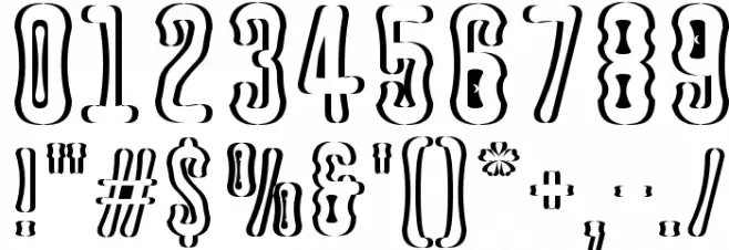 Astakhov Dished Shadow E Font OTHER CHARS