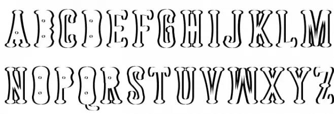 Astakhov Dished Shadow EF Serif Fonte MAIÚSCULAS