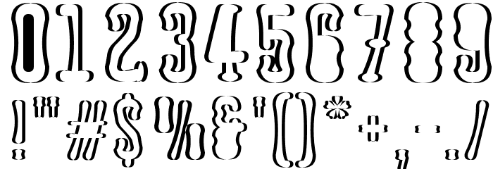Astakhov Dished Shadow F Serif Font OTHER CHARS