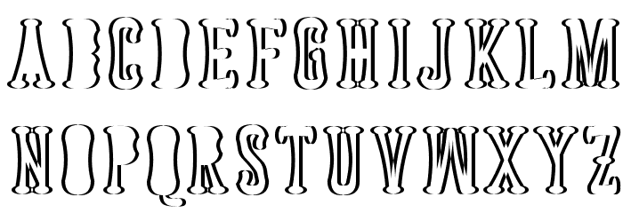 Astakhov Dished Shadow F Serif Font LOWERCASE