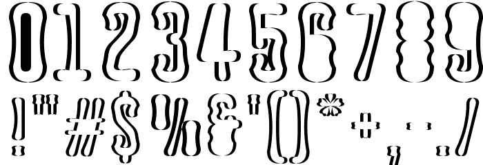 Astakhov Dished Shadow F Font OTHER CHARS