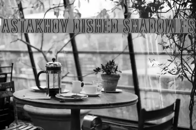 Astakhov Dished Shadow FS Font examples