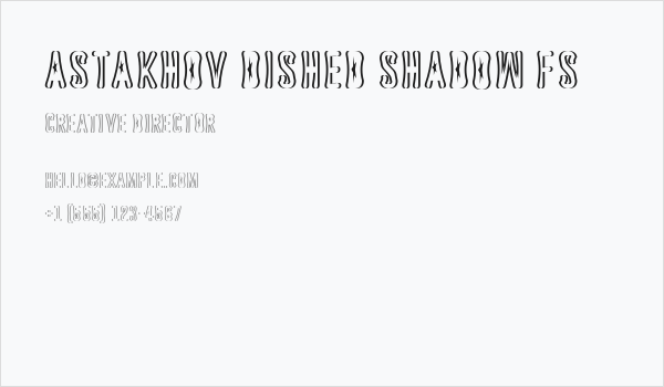 Astakhov Dished Shadow FS Business Card