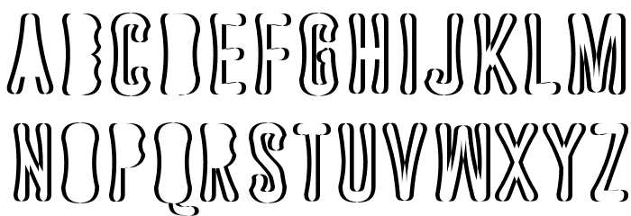 Astakhov Dished Shadow F Font LOWERCASE