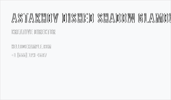 Astakhov Dished Shadow Glamour Business Card