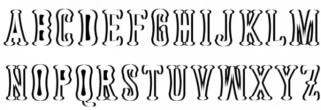 Astakhov Dished Shadow Serif Caratteri MAIUSCOLE