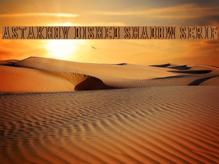 Astakhov Dished Shadow Serif Font examples
