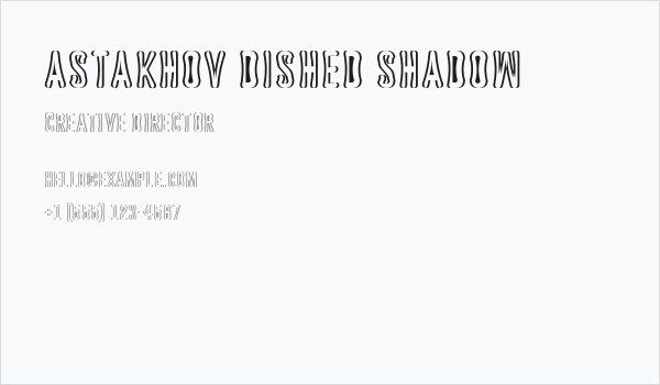 Astakhov Dished Shadow Business Card