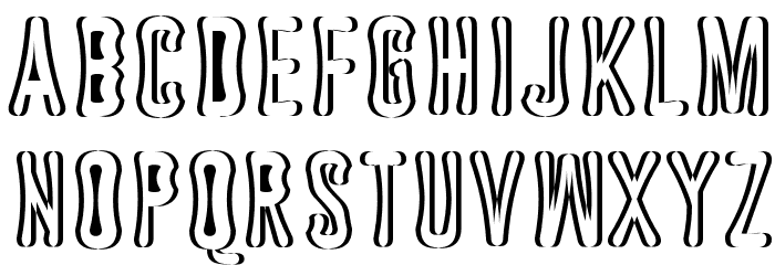 Astakhov Dished Shadow Font LOWERCASE