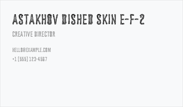 Astakhov Dished Skin E-F-2 Business Card