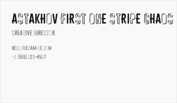 Astakhov First One Stripe Chaos Business Card