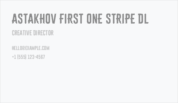 Astakhov First One Stripe DL Business Card