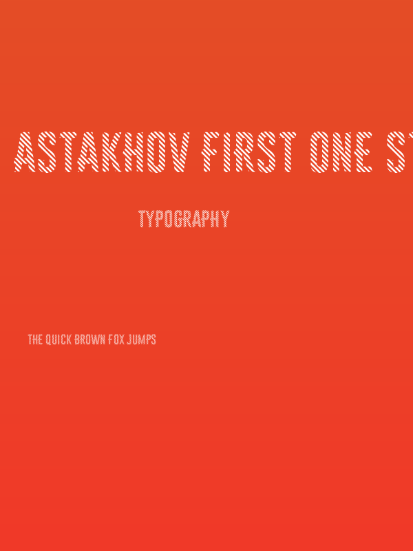 Astakhov First One Stripe DL Poster