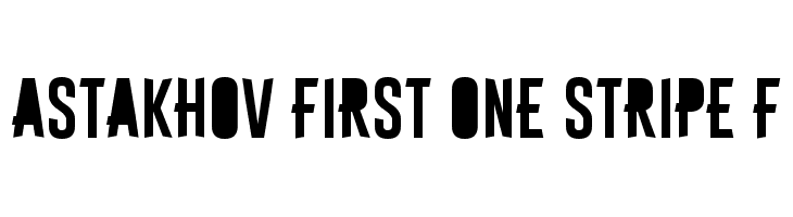 Astakhov First One Stripe F  Free Fonts Download