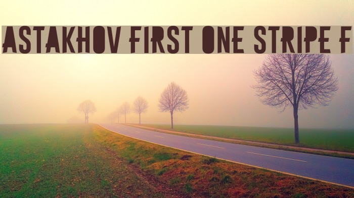 Astakhov First One Stripe F Font examples