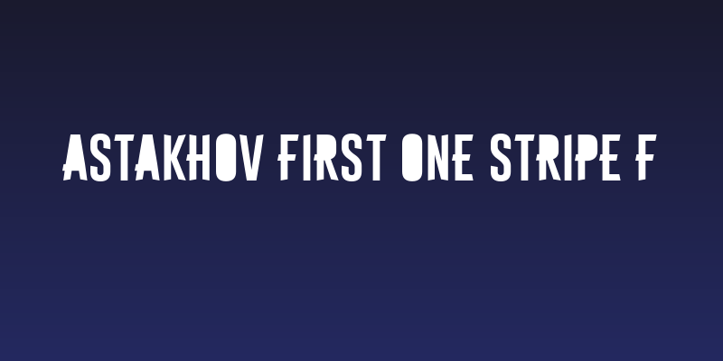 Astakhov First One Stripe F Social Header